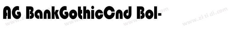 AG BankGothicCnd Bol字体转换